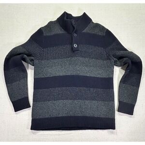 L.L.‎ Bean Men's Medium 100% Lambs Wool Fishermen's Sweater Henley Style